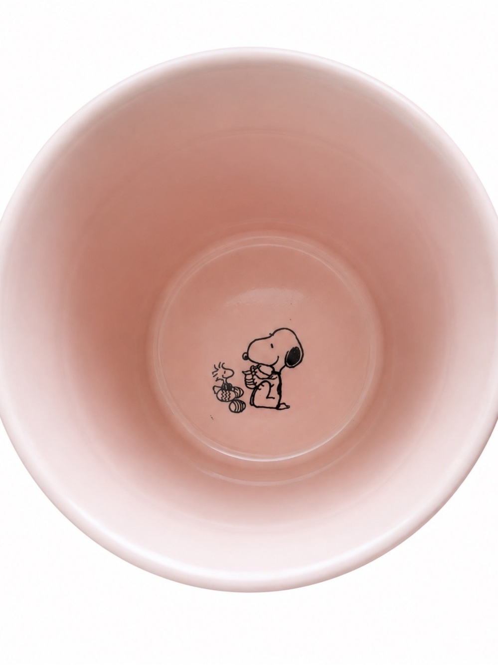 Peanuts Snoopy Woodstock Gibson XL 24 Oz Pale Pink Ceramic Coffee Mug Oversized - Picture 3 of 4